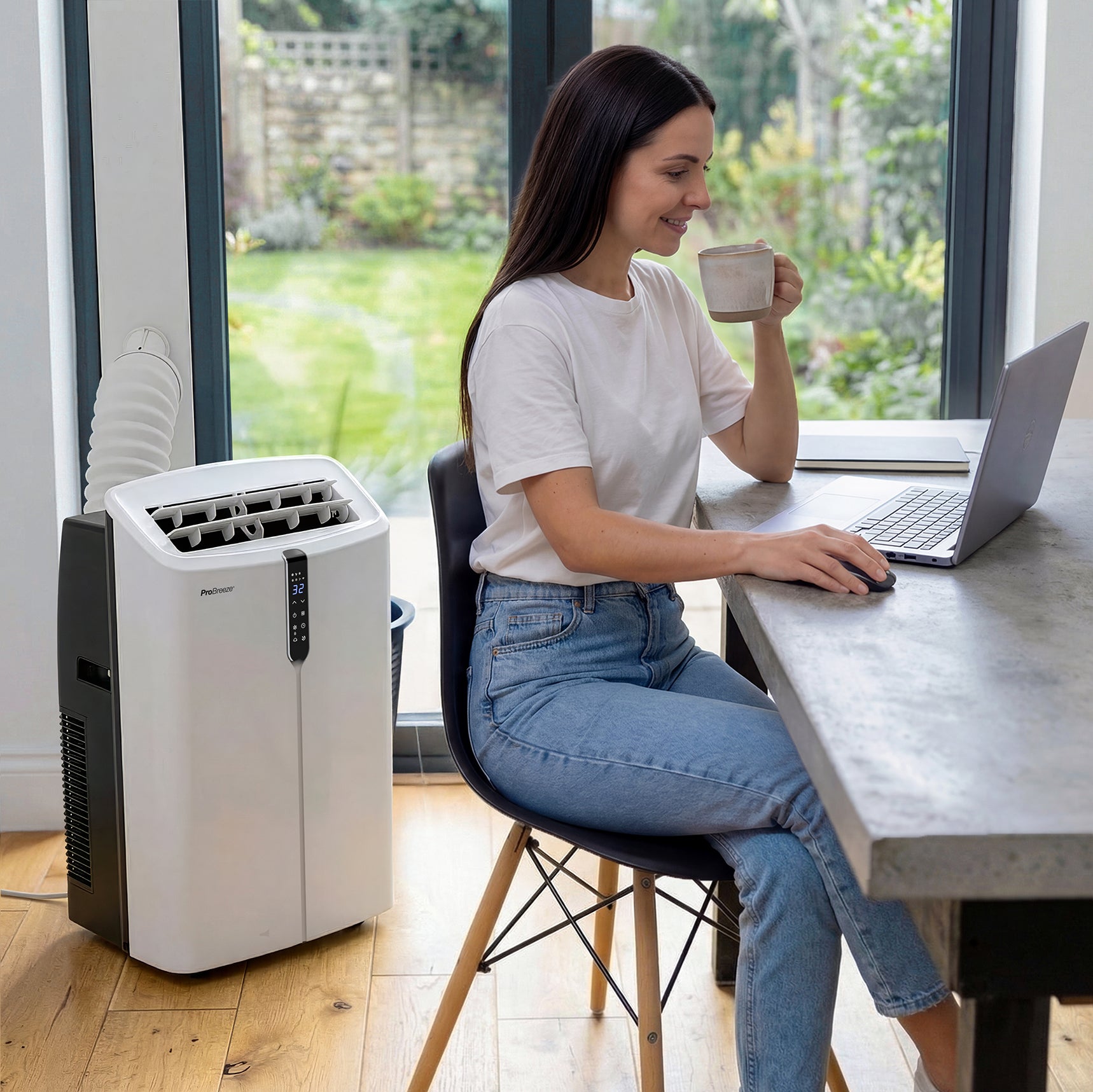 OmniCool™ 12,000 BTU 3-in-1 Ultra-Quiet Portable Air Conditioner with Dehumidification Function - Smart Wifi App