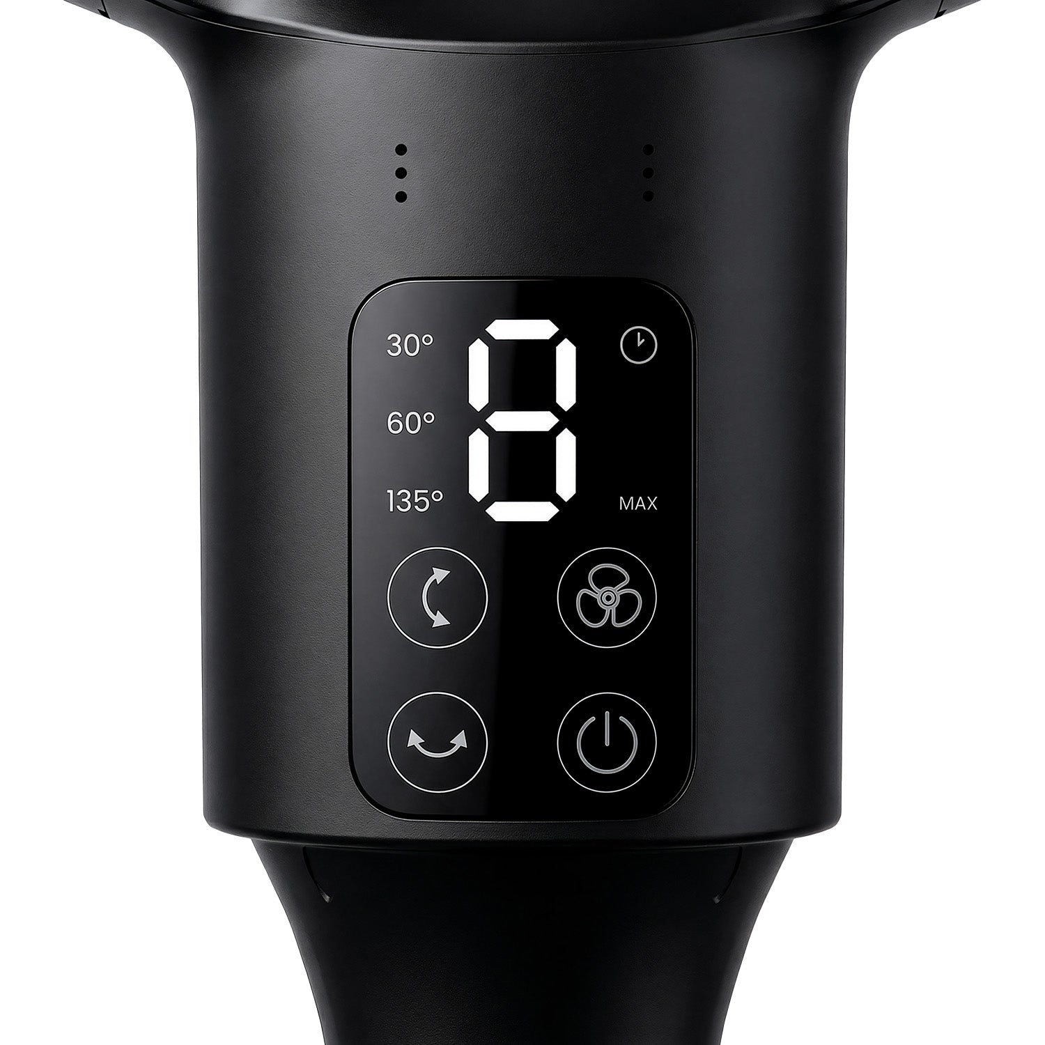 AirFlo Plus™ 44" Smart Hybrid Pedestal Fan - Ultra-Quiet Air Circulator - Black